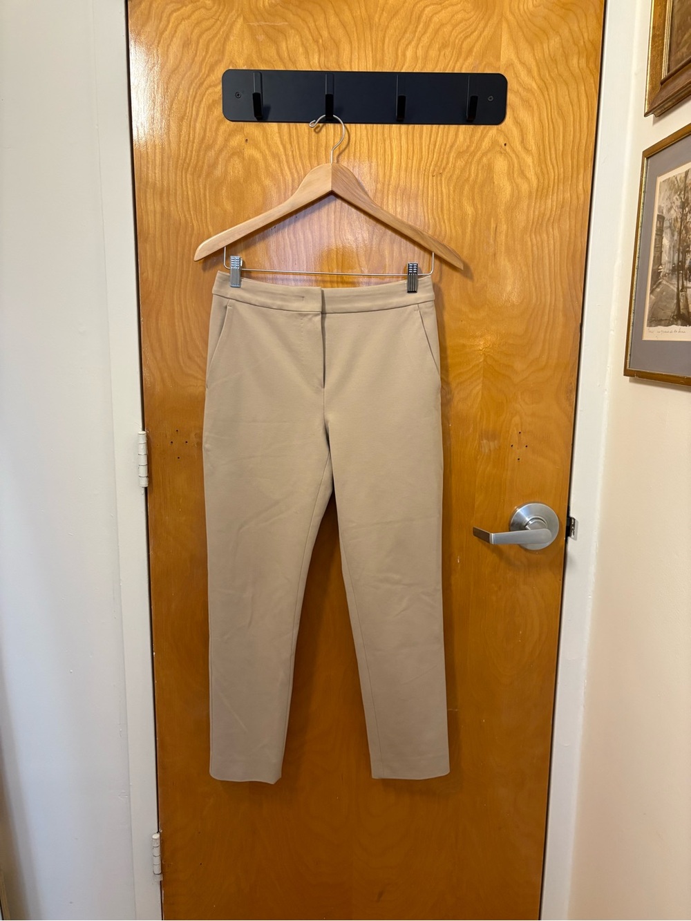 MaxMara Beige Slim Tailored Women's Trousers